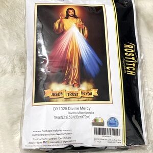 New Counted Cross Stitch Portrait of Jesus Christ Needlepoint Design Kit